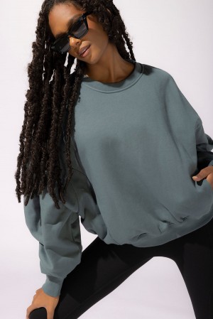 POPFLEX Brunch Sweater Teal | 523-HWEAPN