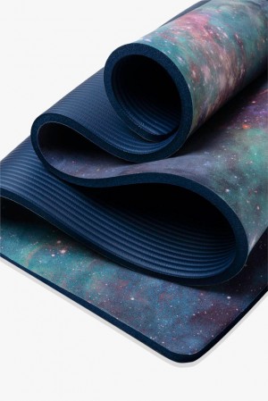 POPFLEX CloudCushion Vegan Suede Yoga Mat Cool Cosmos 0.5" Thick | 273-TRANDV