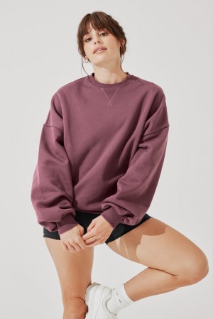 POPFLEX Cloud Crewneck Sweater Merlot | 508-KGLUMX