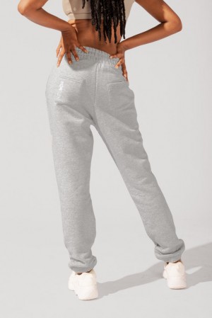 POPFLEX Cloud Rollover Sweatpant Heather Grey | 683-CRGUOP