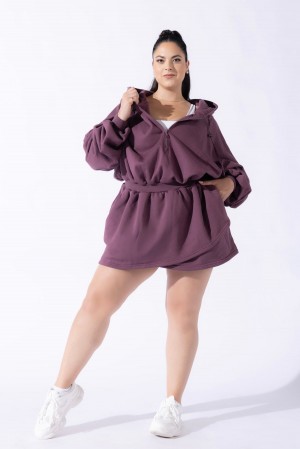 POPFLEX Game Day Dress Deep Plum | 290-PUKHCQ