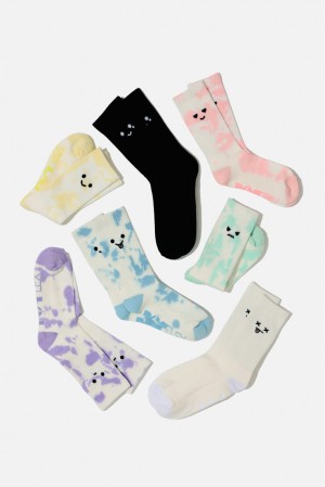 POPFLEX Mixed Emotions Mid-Calf Gym Sock Set - 7 Pack | 815-CENIYW