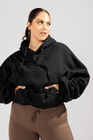 POPFLEX Pullover Cloud Hoodie Black | 826-GKCFVS