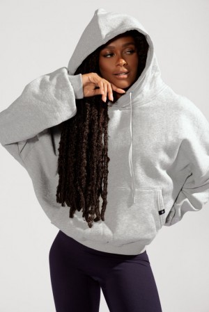 POPFLEX Pullover Cloud Hoodie Heather Grey | 634-CHNVTS