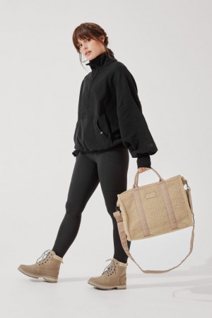 POPFLEX Sherpa Sloane Tote Brown Bear | 871-DXFNSB