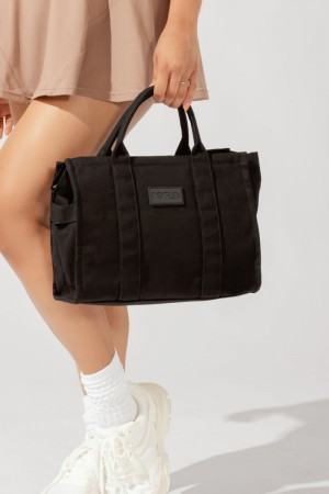 POPFLEX Small Sloane Tote Black | 526-KWPTFZ