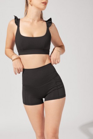 POPFLEX Supersculpt Booty Short (Soft Touch) Black | 549-EUCBTJ