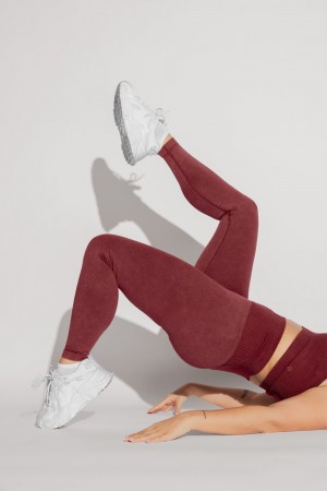 POPFLEX Supersculpt™ Seamless Leggings Garnet | 890-TXJPZQ