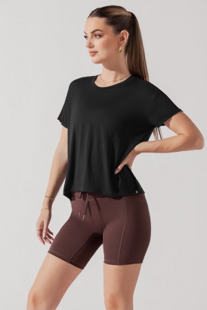 POPFLEX The Perfect Tee Black | 708-HUCOFT