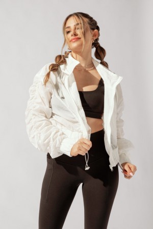 POPFLEX Whimsical Breeze Windbreaker White | 052-KRHPMN