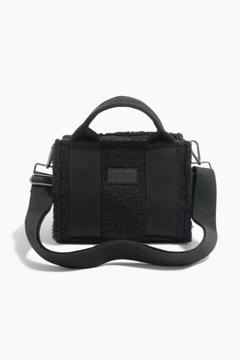 POPFLEX Baby Sherpa Sloane Tote Black | 148-LONZID