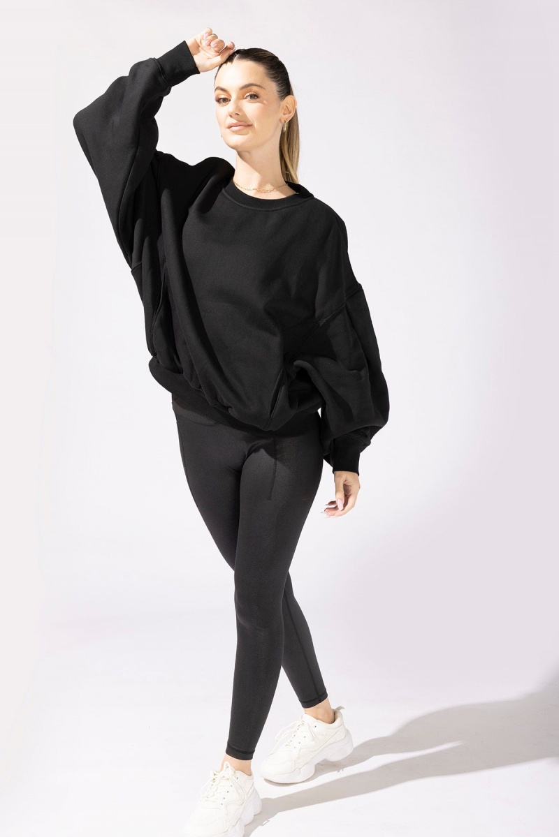 POPFLEX Brunch Sweater Black | 137-IESLUV