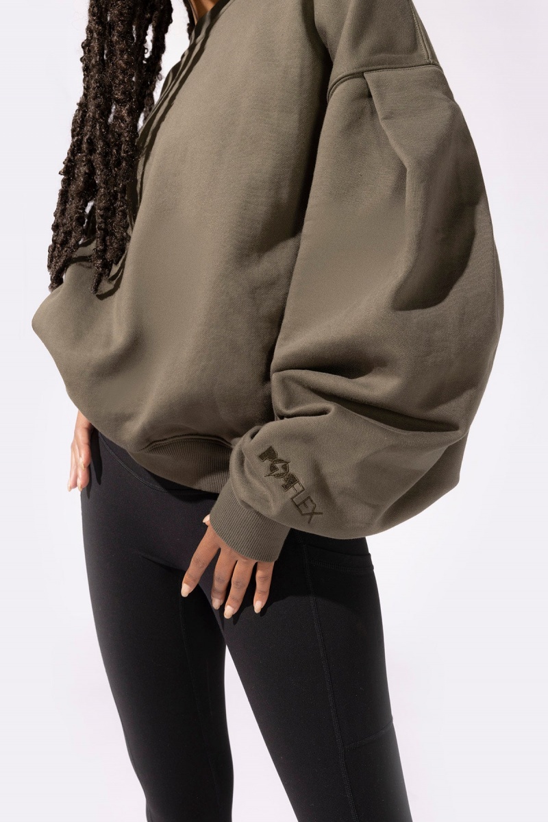 POPFLEX Brunch Sweater Burnt Olive | 874-ODPSHA