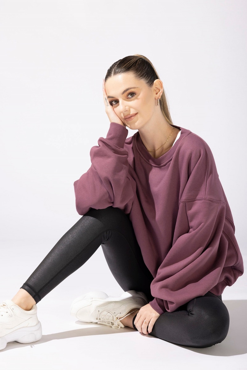 POPFLEX Brunch Sweater Merlot | 018-QWEDVP