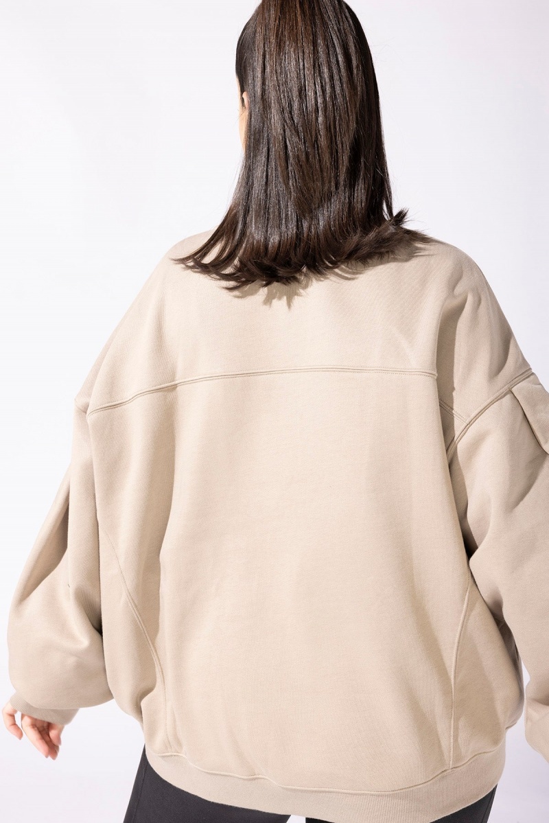 POPFLEX Brunch Sweater Warm Taupe | 967-RWVKQT