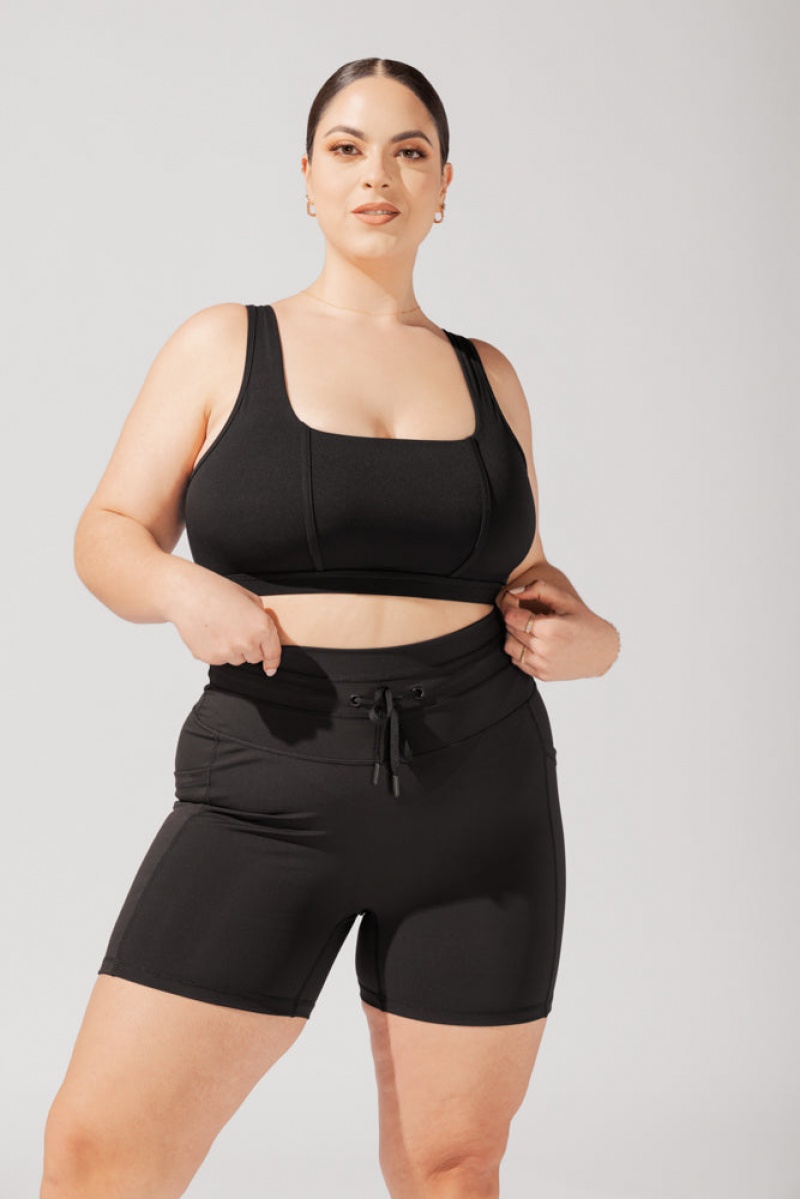 POPFLEX Cargo Booty Short (Soft Touch) Black | 103-UXMRVB