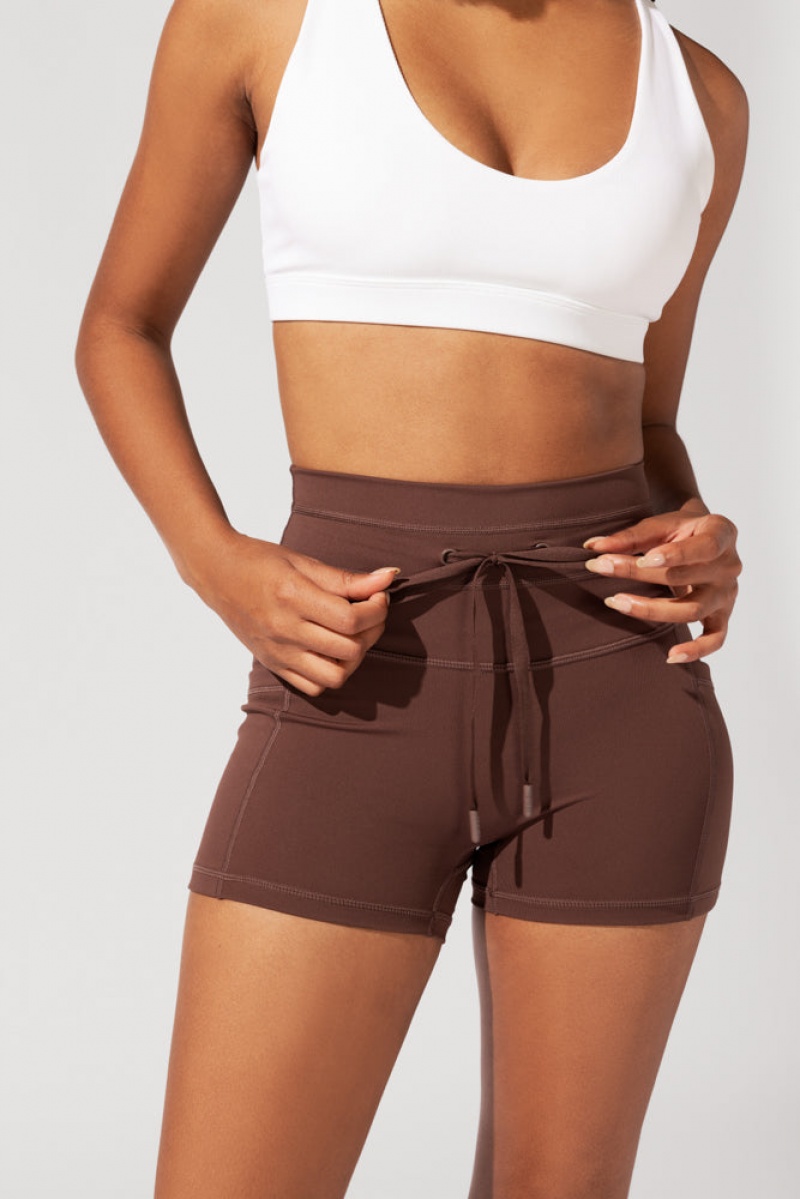 POPFLEX Cargo Booty Short with Pockets (Pet Hair Resistant) Carob | 367-ZQTSYF