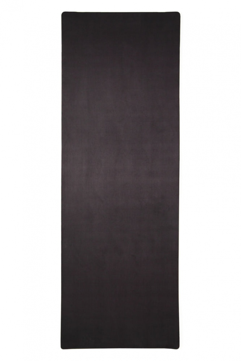 POPFLEX CloudCushion Vegan Suede Yoga Mat Black 0.5” Thick | 923-FALXVR