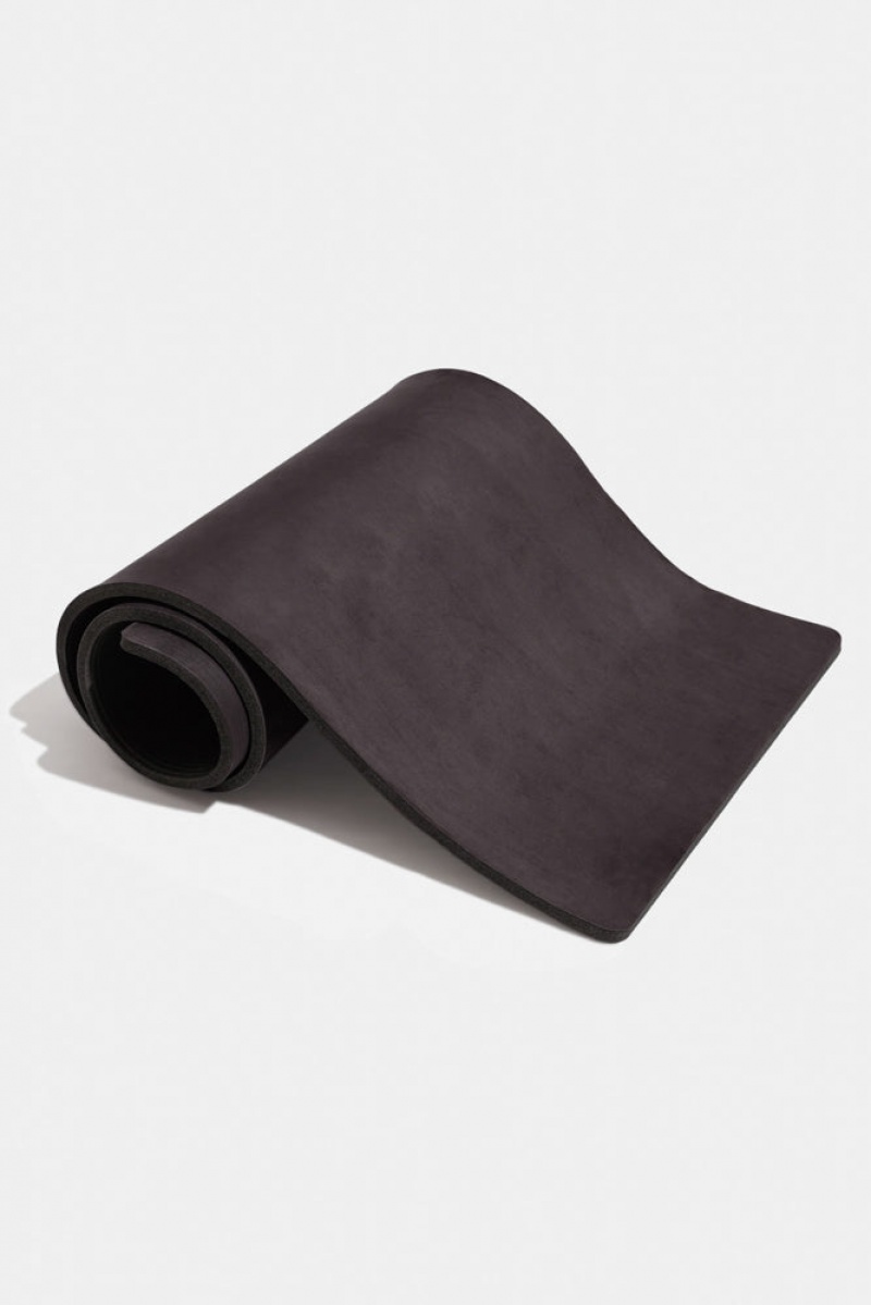 POPFLEX CloudCushion Vegan Suede Yoga Mat Black 0.5” Thick | 923-FALXVR