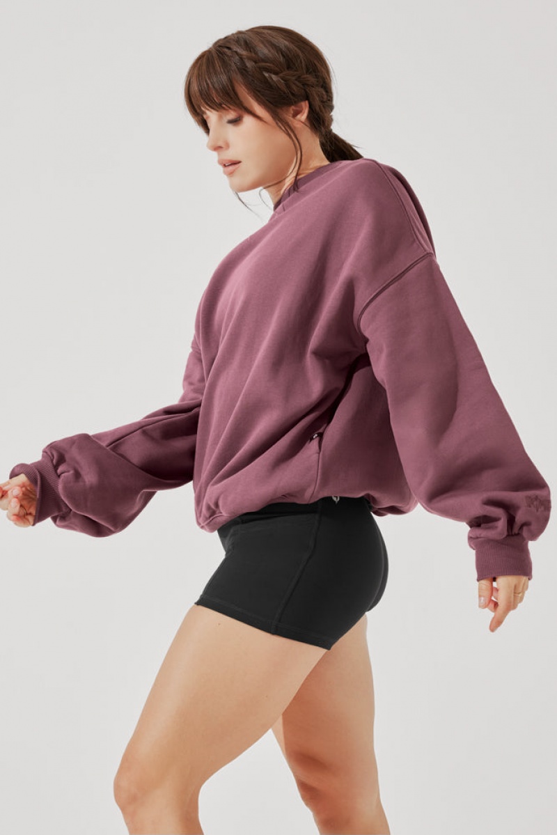 POPFLEX Cloud Crewneck Sweater Merlot | 508-KGLUMX