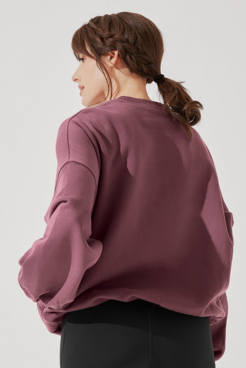 POPFLEX Cloud Crewneck Sweater Merlot | 508-KGLUMX