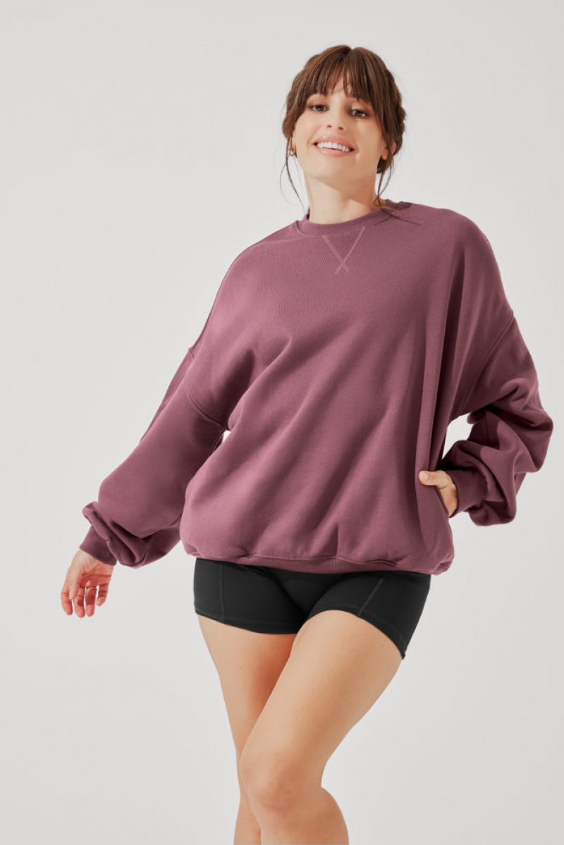 POPFLEX Cloud Crewneck Sweater Merlot | 508-KGLUMX