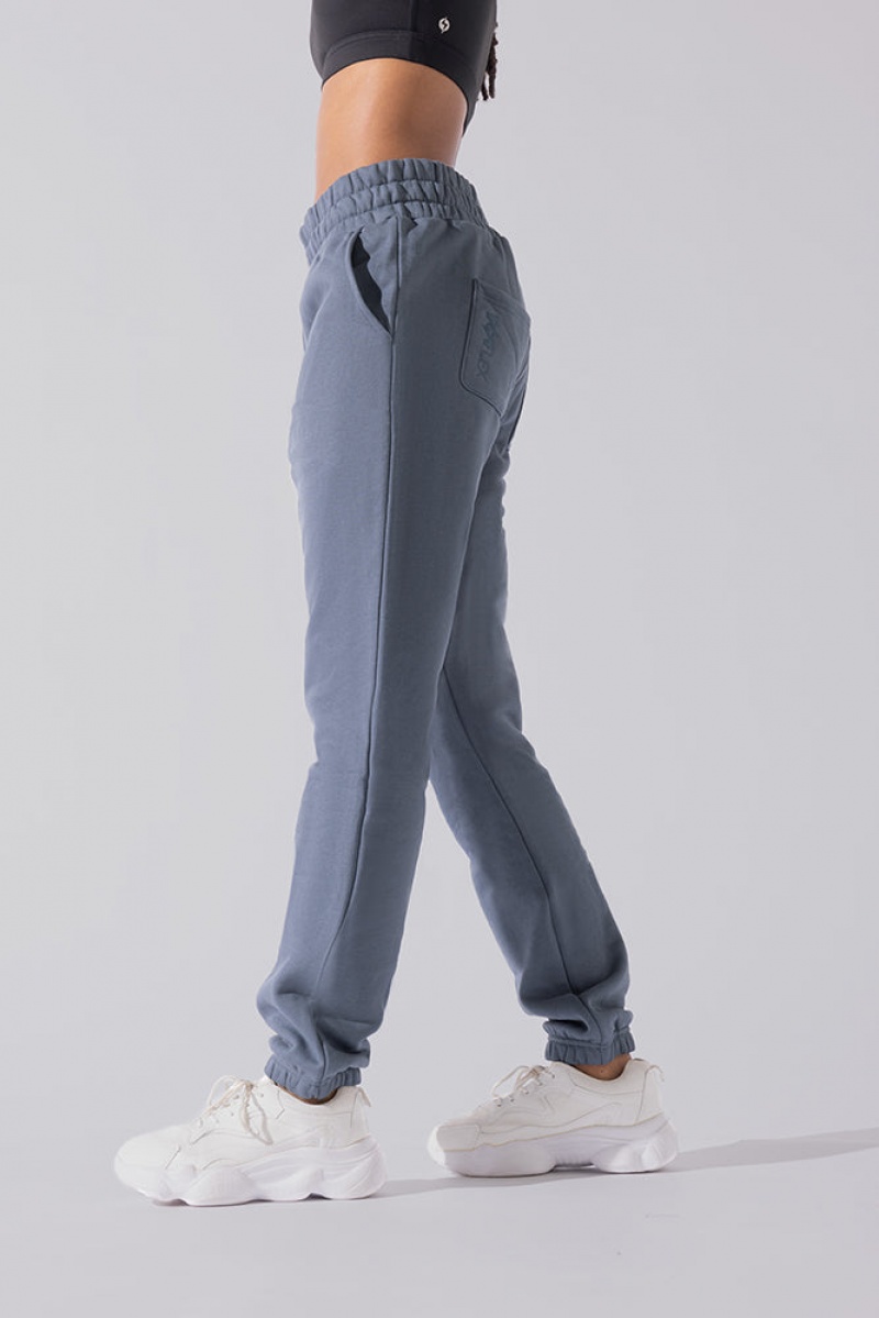 POPFLEX Cloud Rollover Sweatpant Denim Blue | 862-TOIKPH