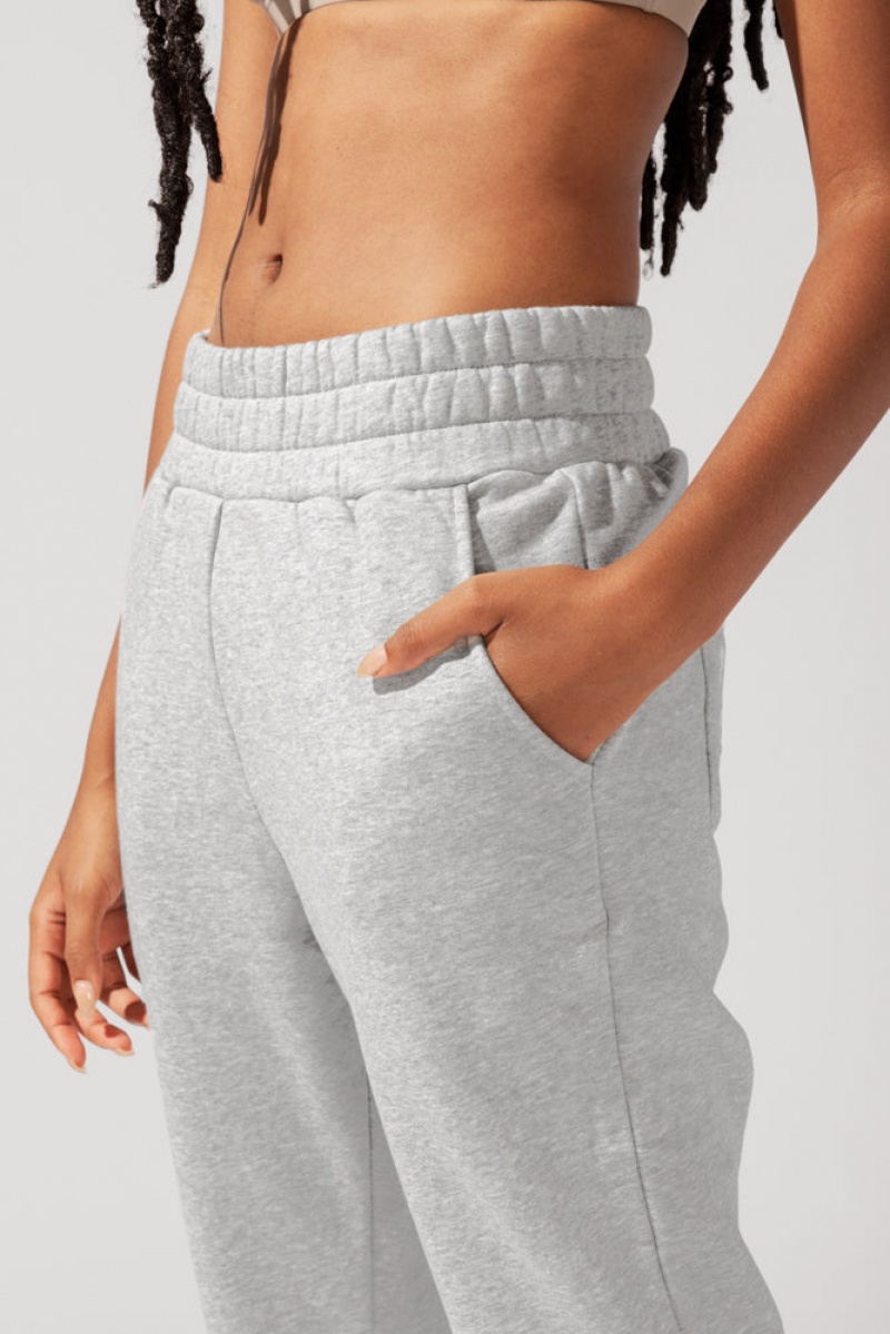 POPFLEX Cloud Rollover Sweatpant Heather Grey | 683-CRGUOP