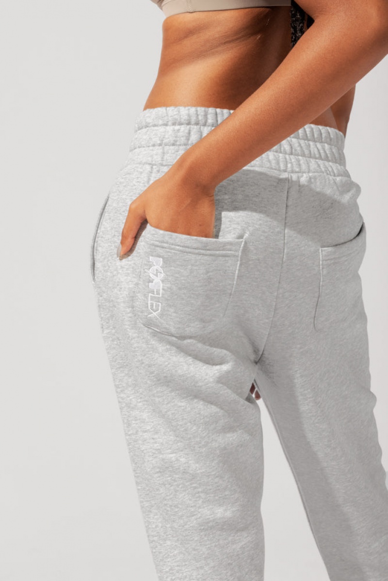 POPFLEX Cloud Rollover Sweatpant Heather Grey | 683-CRGUOP