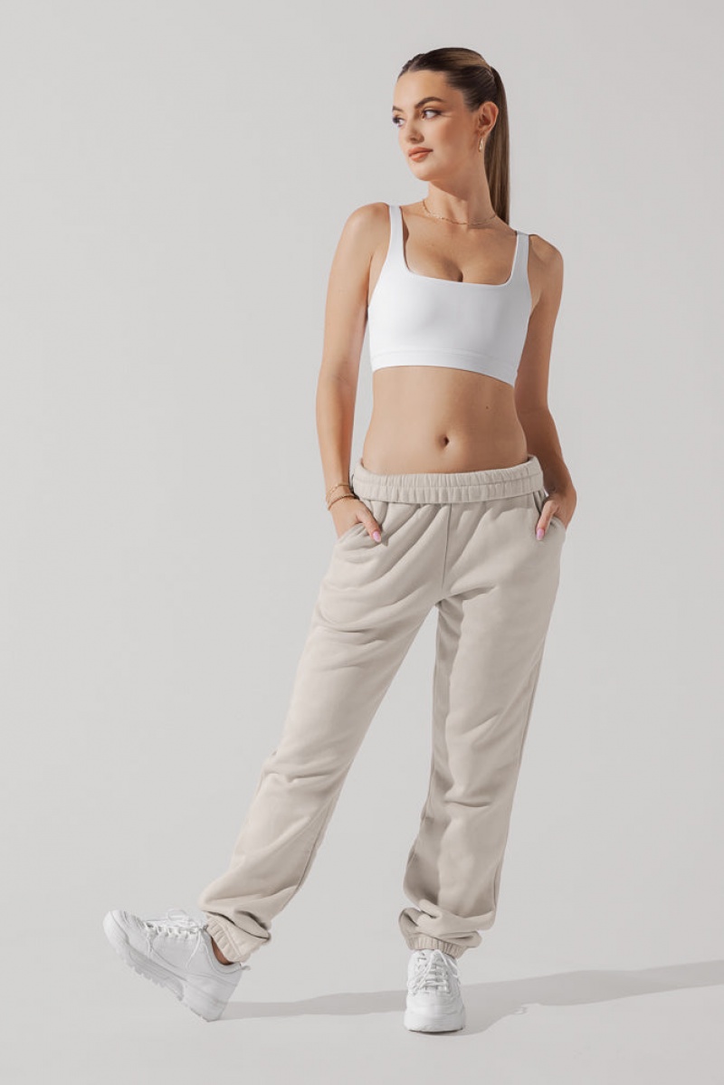 POPFLEX Cloud Rollover Sweatpant Seashell | 692-NIBQDJ