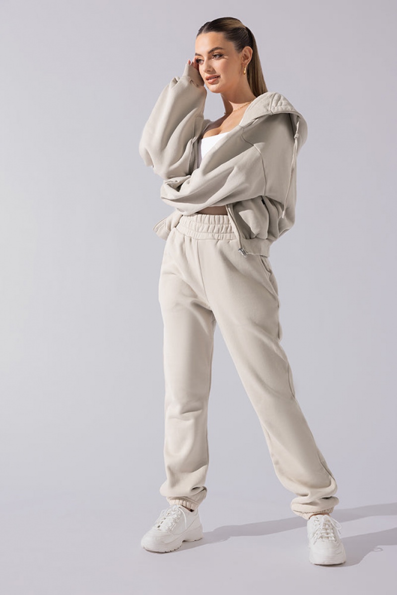 POPFLEX Cloud Rollover Sweatpant Seashell | 692-NIBQDJ