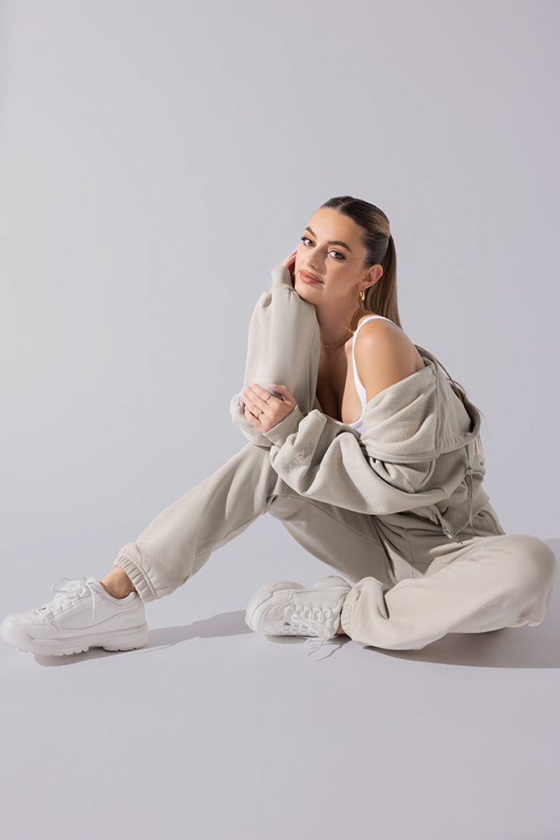 POPFLEX Cloud Rollover Sweatpant Seashell | 692-NIBQDJ