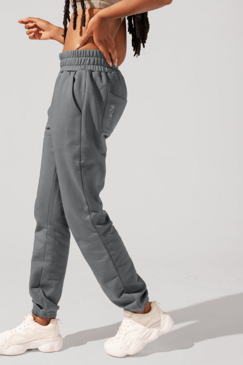 POPFLEX Cloud Rollover Sweatpant Smoke | 258-OITGKN