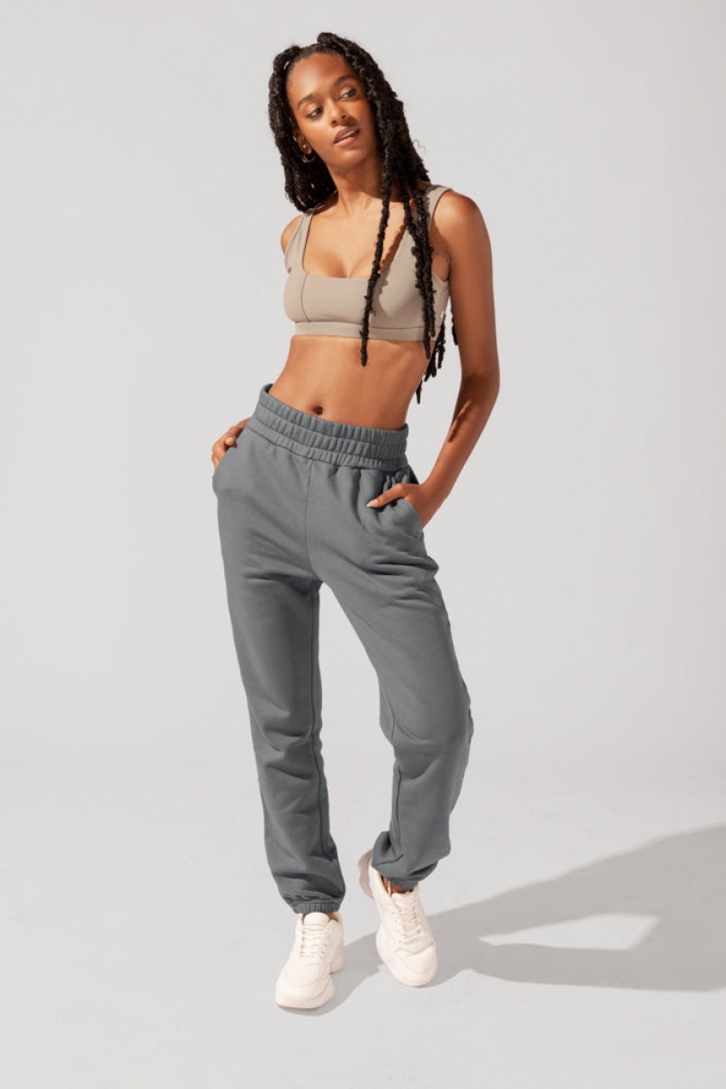 POPFLEX Cloud Rollover Sweatpant Smoke | 258-OITGKN