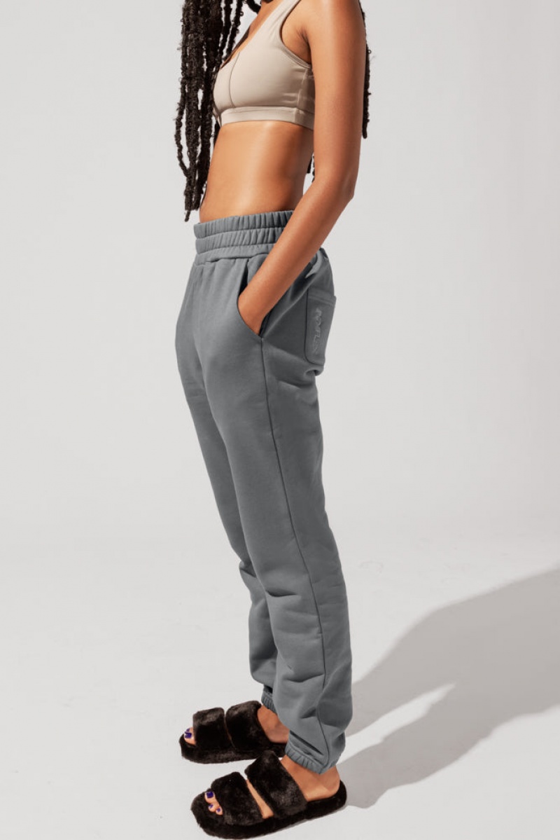 POPFLEX Cloud Rollover Sweatpant Smoke | 258-OITGKN