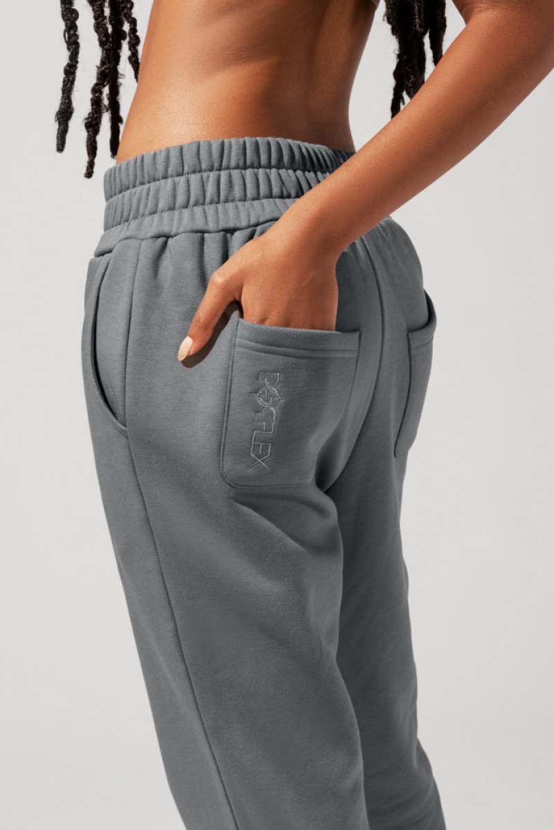 POPFLEX Cloud Rollover Sweatpant Smoke | 258-OITGKN