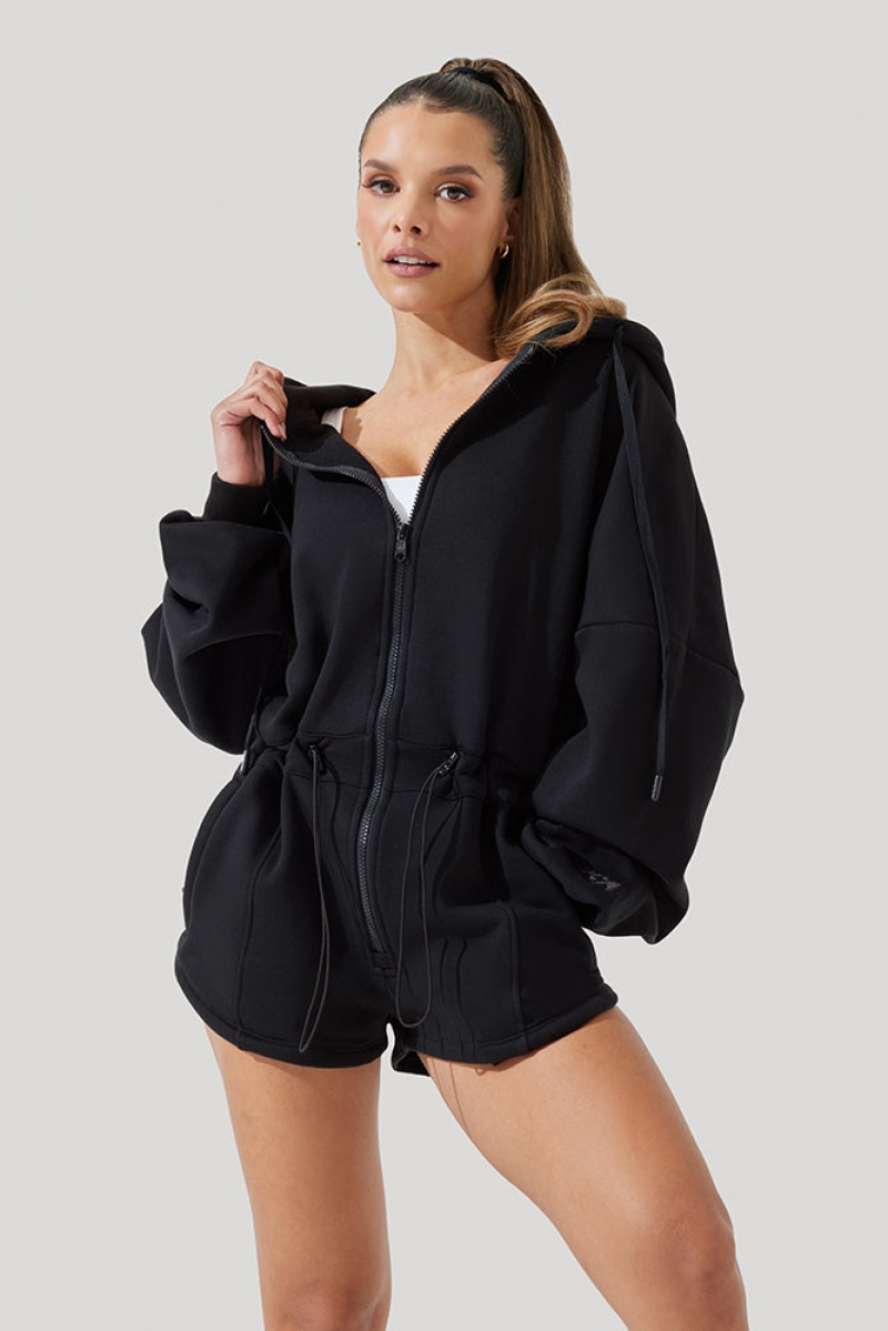 POPFLEX Cloud Romper Black | 284-IMCKFO