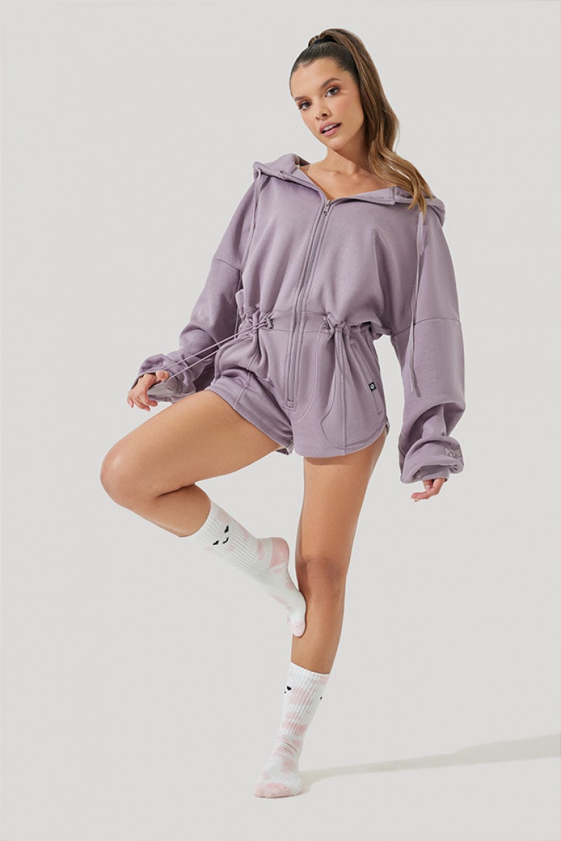 POPFLEX Cloud Romper Dusty Mauve | 162-WFXLDN