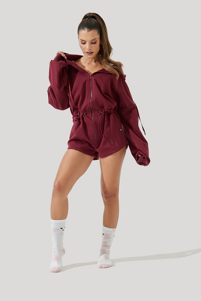 POPFLEX Cloud Romper Red Wine | 158-VTSUHB