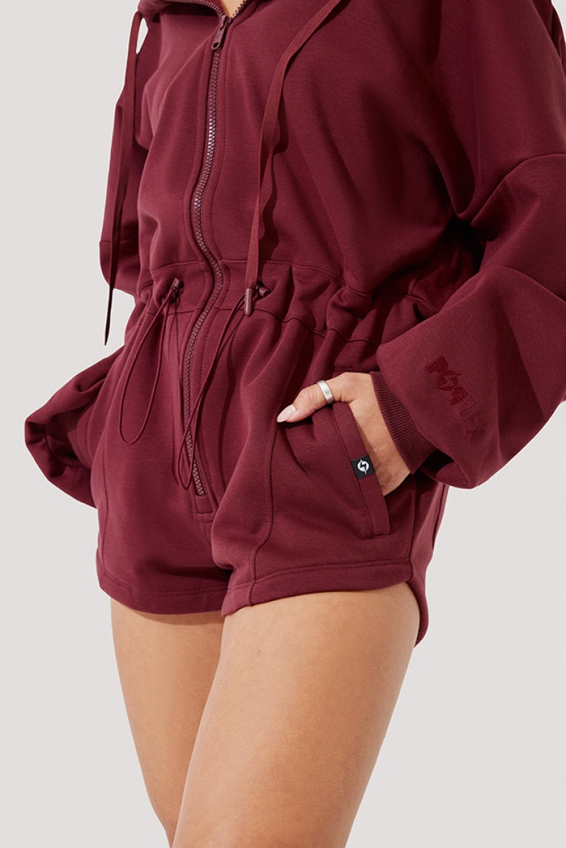 POPFLEX Cloud Romper Red Wine | 158-VTSUHB