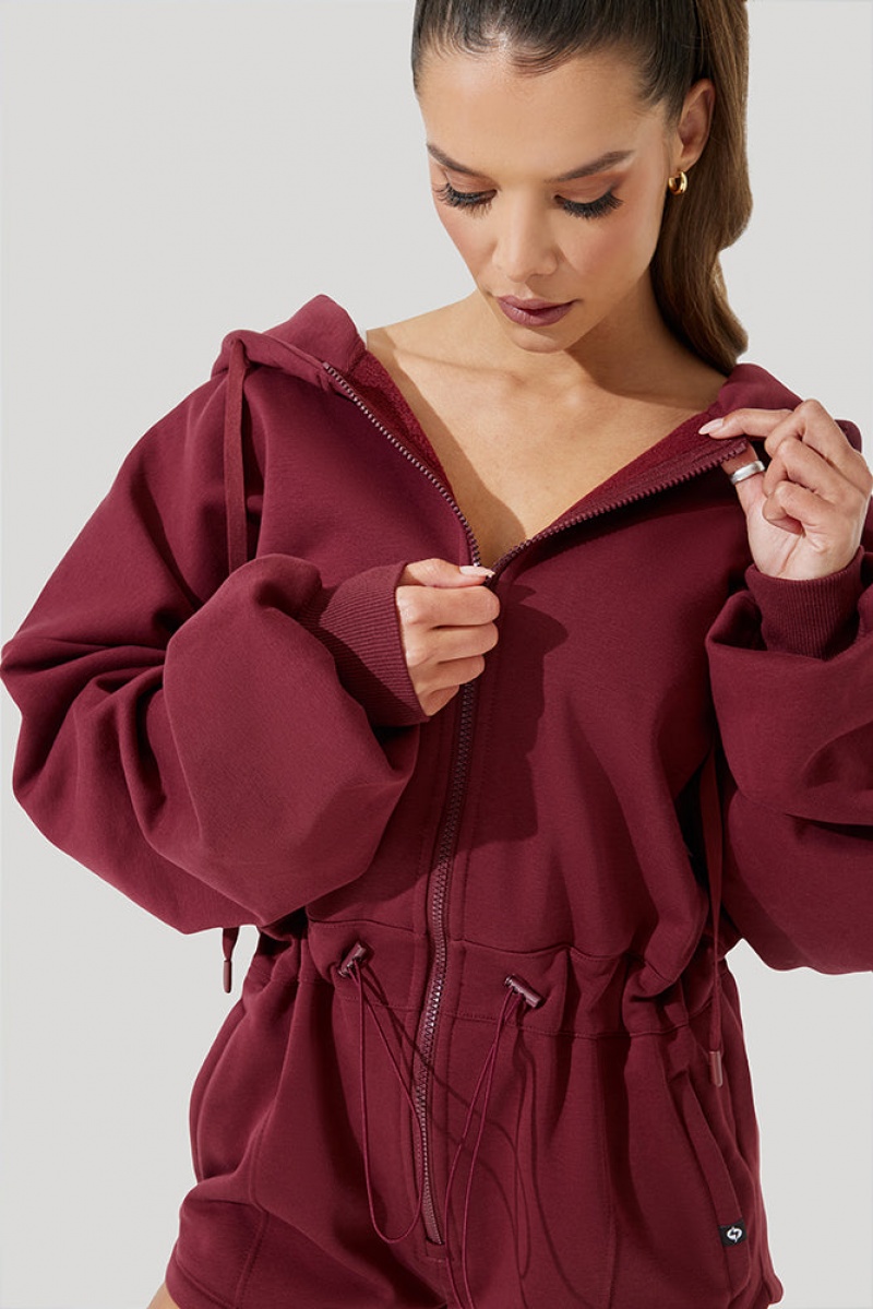 POPFLEX Cloud Romper Red Wine | 158-VTSUHB