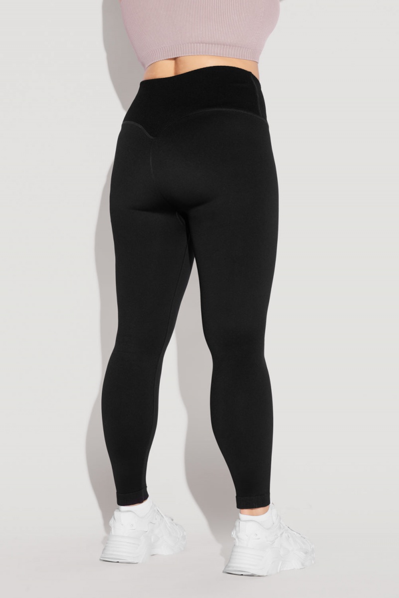 POPFLEX Crisscross Hourglass® Seamless Legging Black | 983-MWUEGC