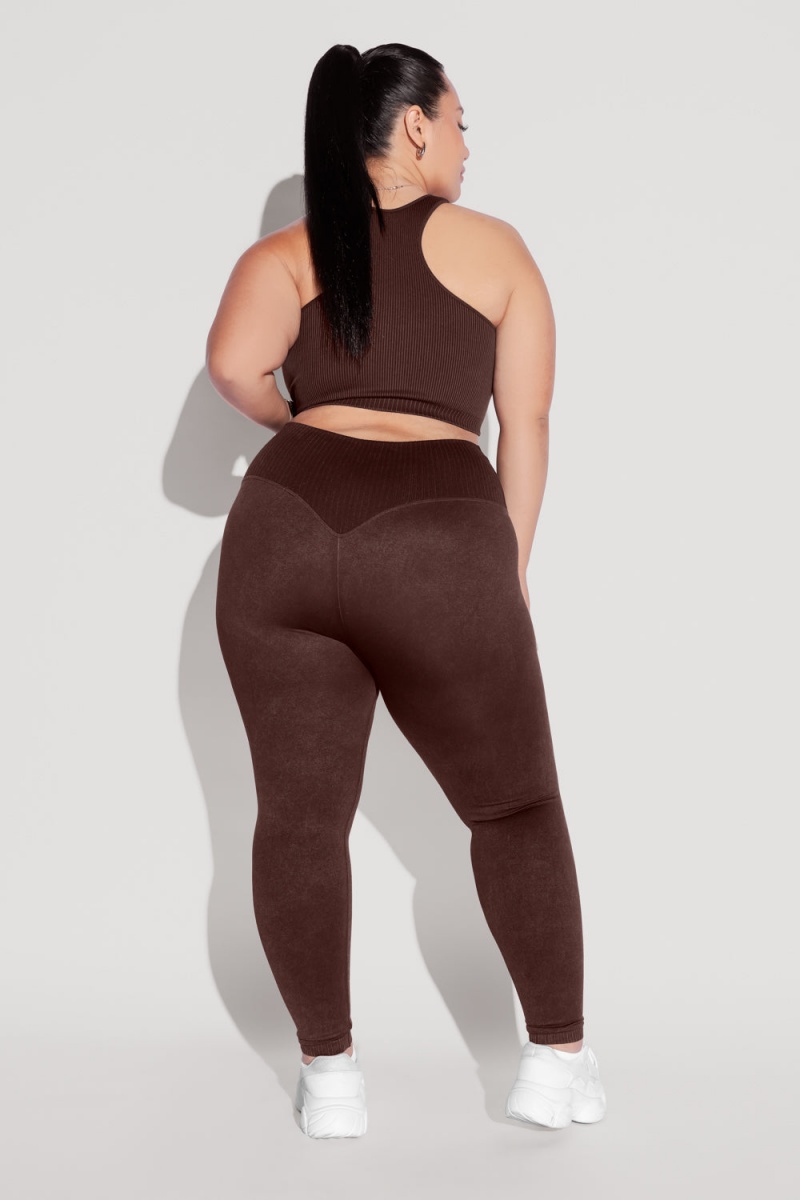 POPFLEX Crisscross Hourglass® Seamless Legging French Roast | 324-XZYWGI