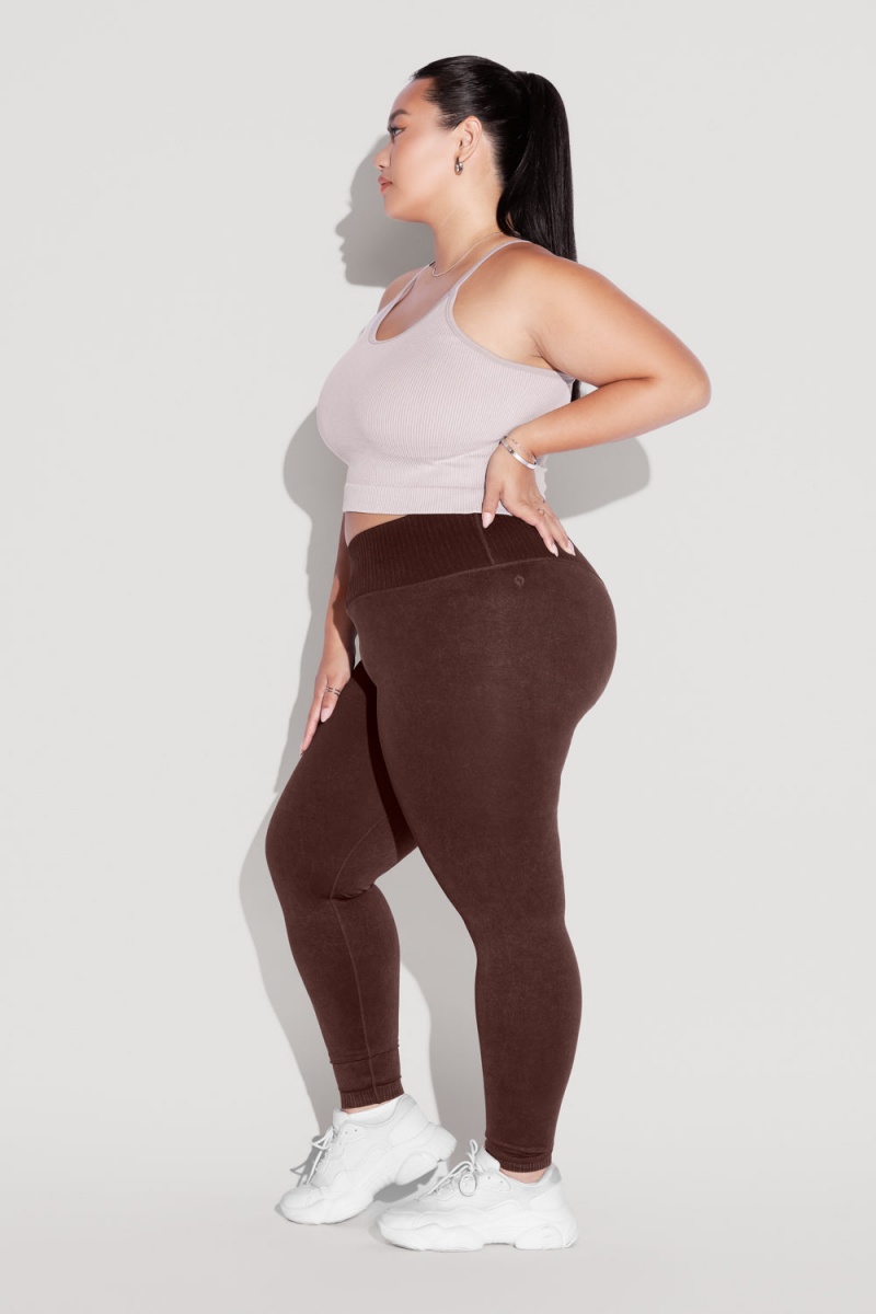 POPFLEX Crisscross Hourglass® Seamless Legging French Roast | 324-XZYWGI