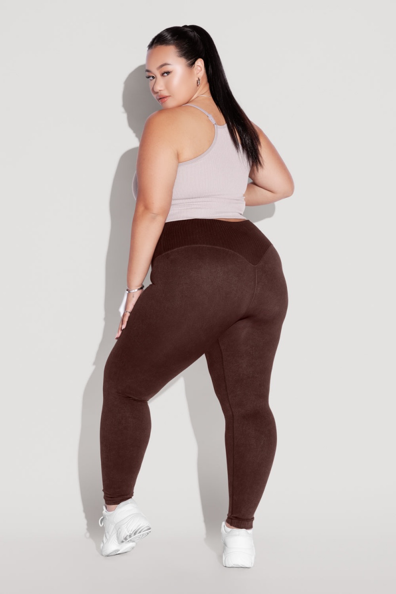 POPFLEX Crisscross Hourglass® Seamless Legging French Roast | 324-XZYWGI