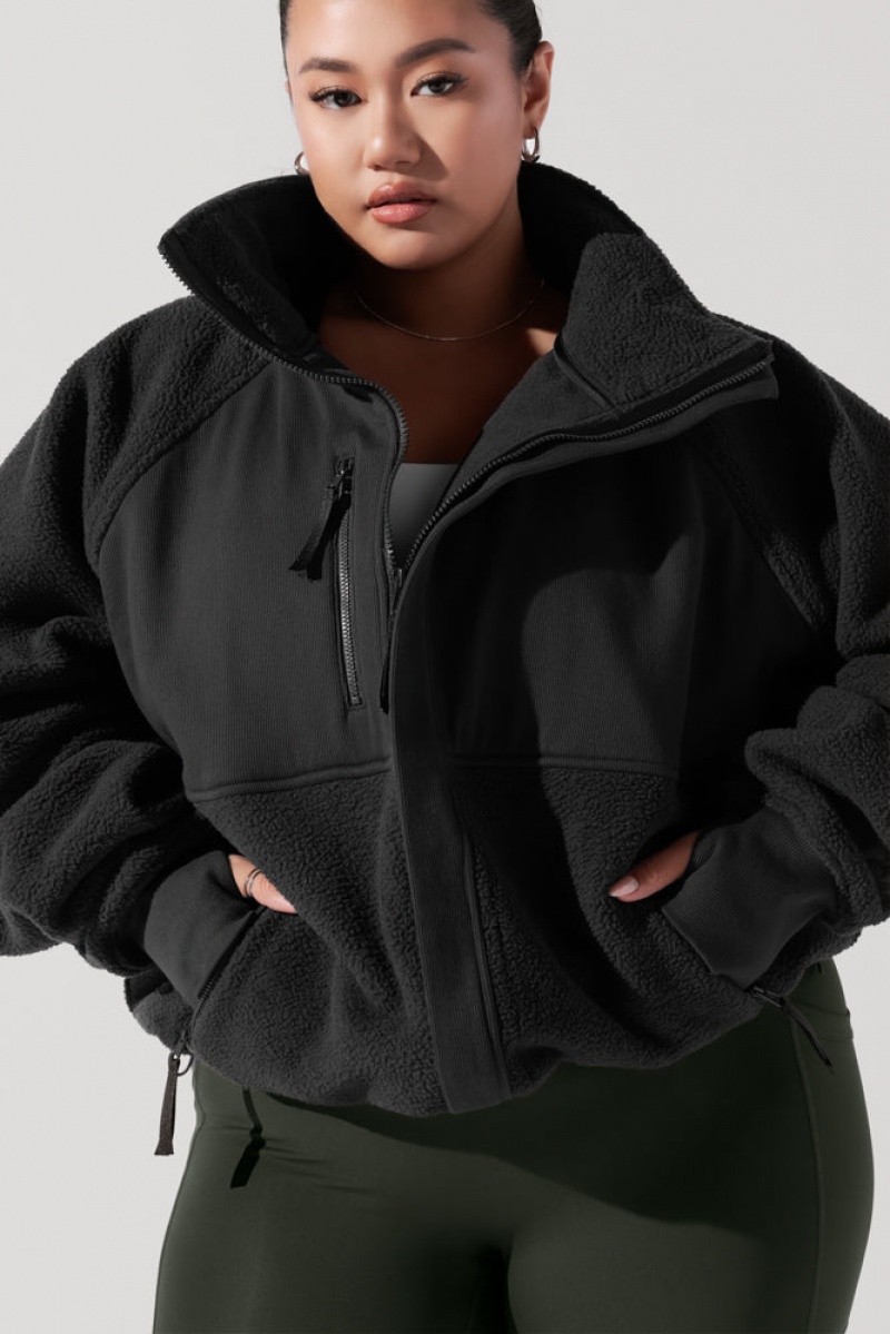 POPFLEX Find Your Inner Fleece Jacket Charcoal | 213-RGMJEP