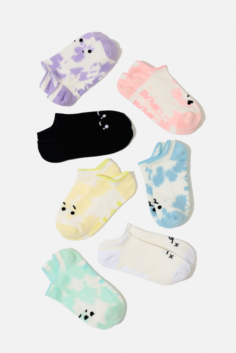 POPFLEX Happy Cry Face Low Rise Socks Black | 215-YXNBJP