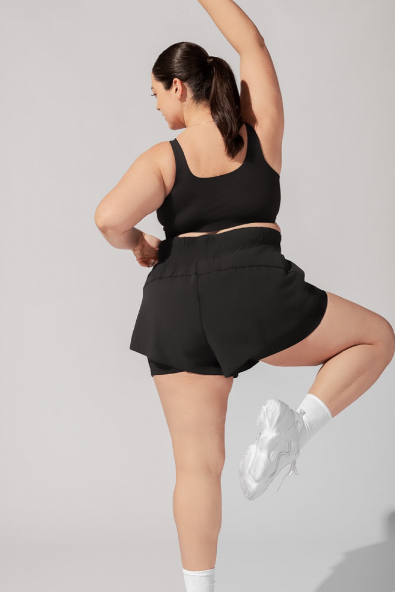 POPFLEX High Waisted Supershort™ Black | 475-QJRSBY