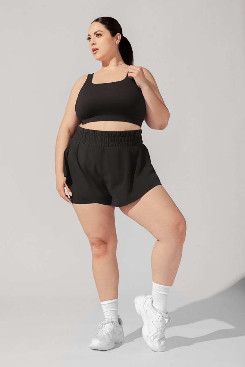 POPFLEX High Waisted Supershort™ Black | 475-QJRSBY