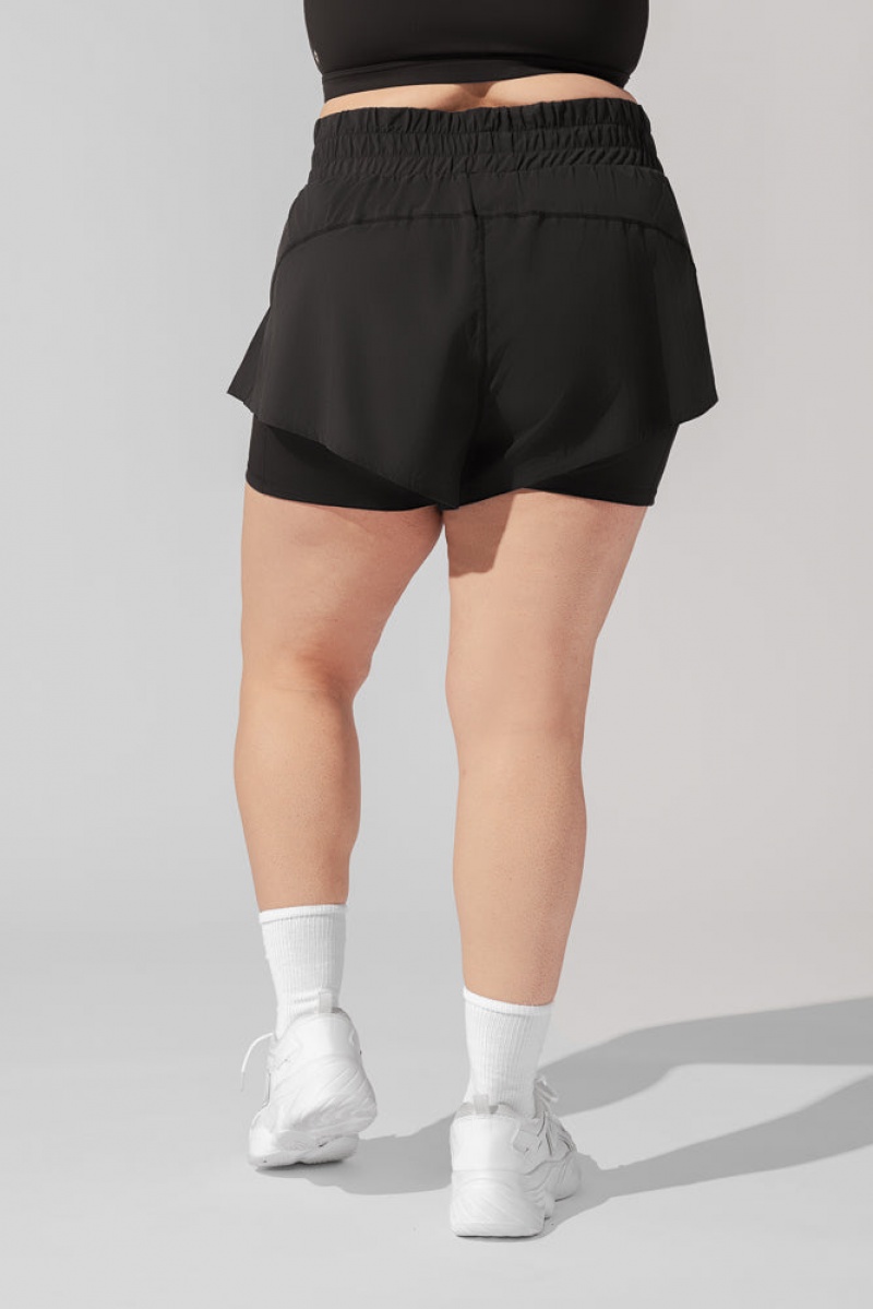 POPFLEX High Waisted Supershort™ Black | 475-QJRSBY